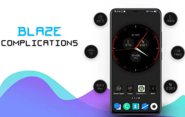 Blaze Clock Live Wallpaper android App screenshot 9