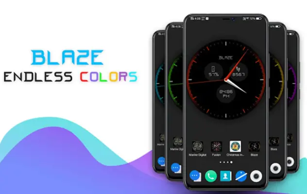 Blaze Clock Live Wallpaper android App screenshot 1