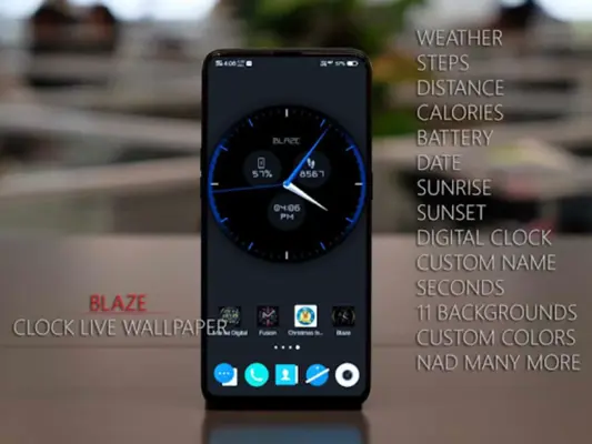 Blaze Clock Live Wallpaper android App screenshot 2